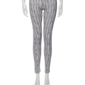 Theyskens' Theory size 4 NWOT pull on Striped Skinny Pants in Blue and Gray